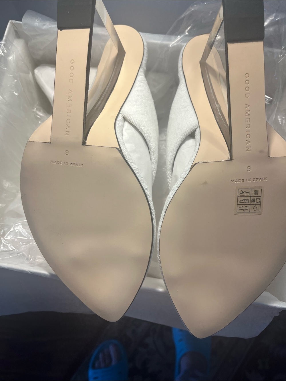 Good American clear wedge shoes, women’s size 9 - Picture 5 of 14